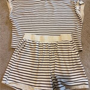 Striped Black and White Lounge Set